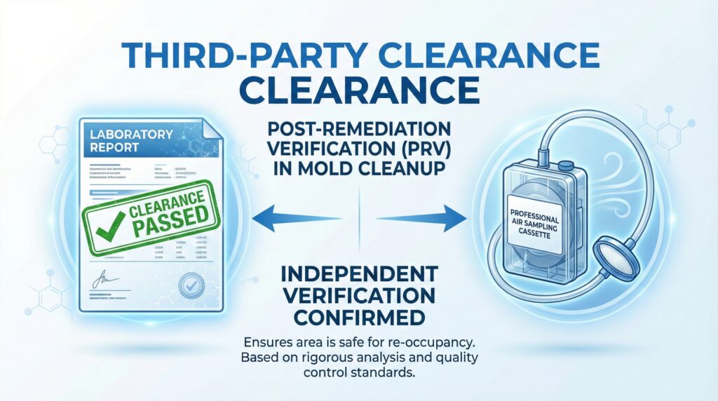 Post-Remediation Verification (PRV) in mold cleanup