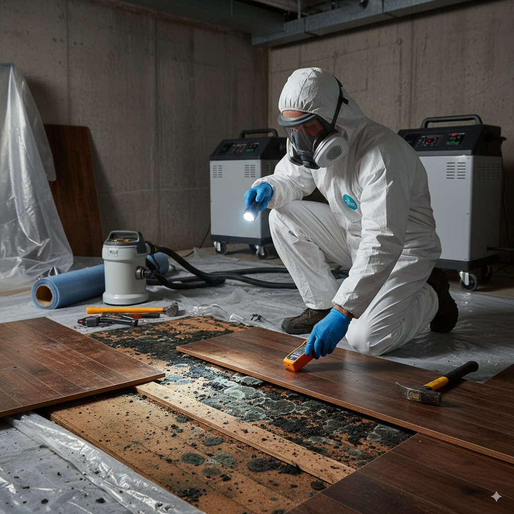 Mold Under Vinyl, Laminate & Hardwood Flooring [2025 Guide]